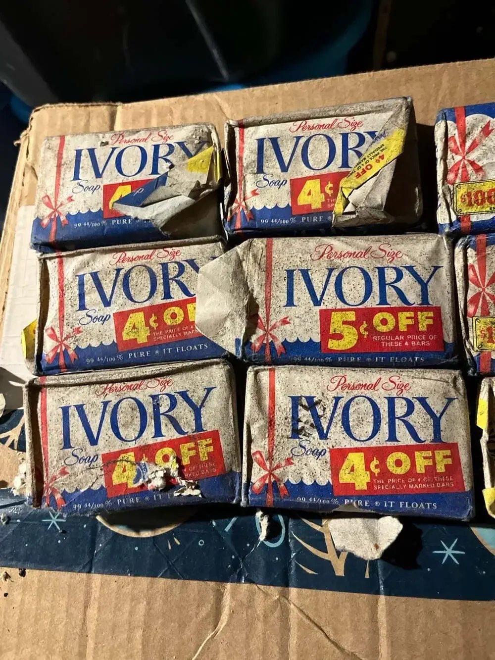Lot of 12 Vintage Ivory Personal Size Soap Bars with Tales of Wells Fargo Giveaw